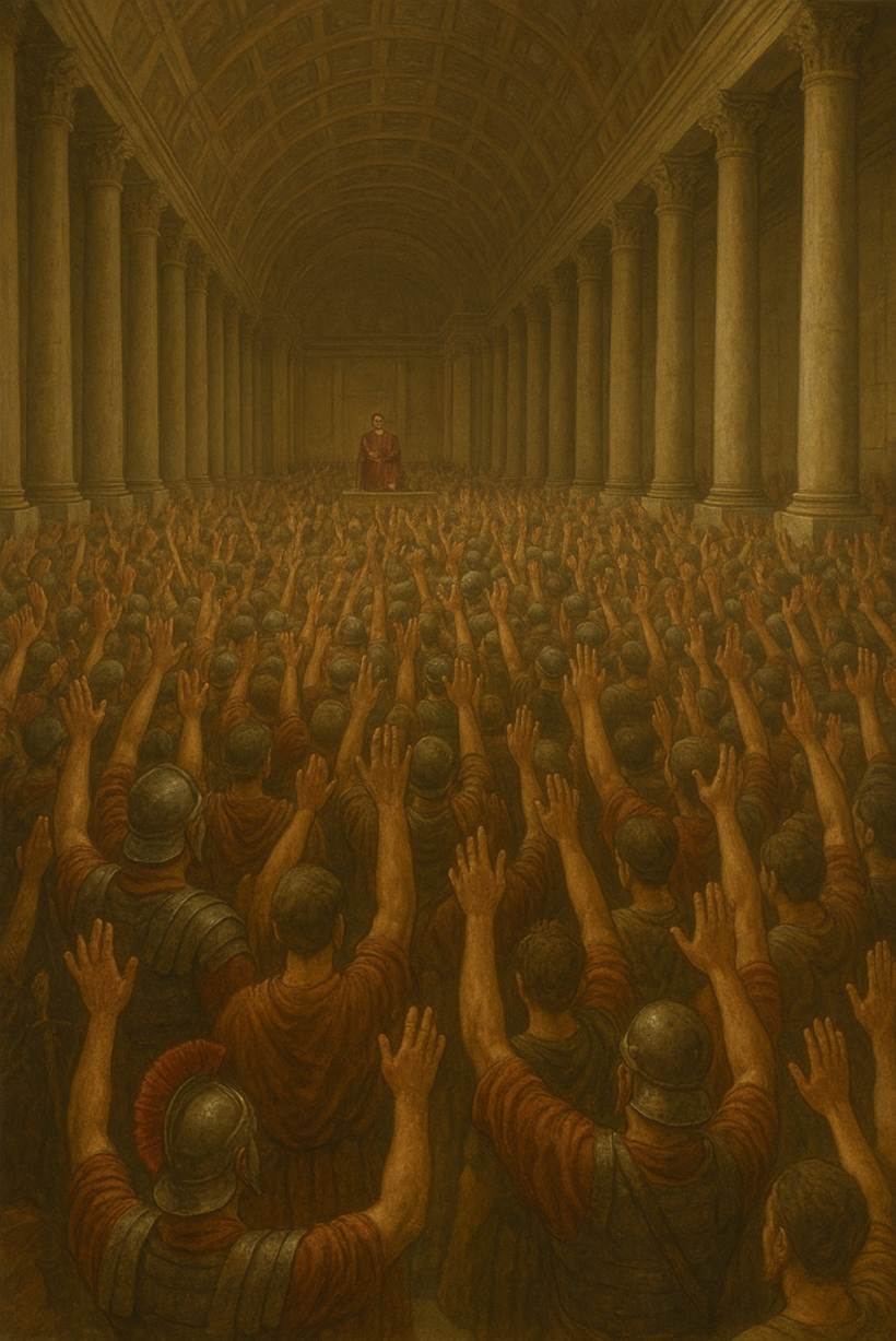 A large group of people raising their hands

AI-generated content may be incorrect.